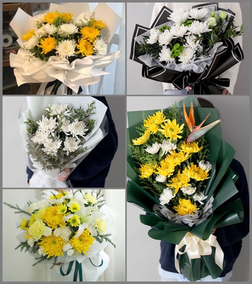 浙江省台州黄岩区茅畲乡白事花束代送